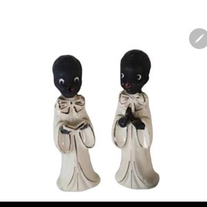 1950's Rare Choir boy - Lefton statue Alter boy - black folk art